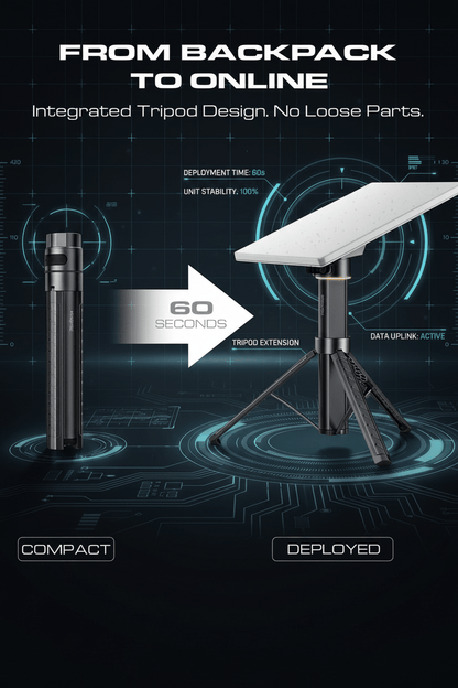 RovEdge Mk-I 189Wh Portable Power Tripod | Compatible with Starlink Mini Battery Pack