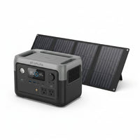 245Wh River 3 Power Station with 60W Solar Panel, 300W Output/Surge 600W, LFP Power Station, Home Backup, Camping — Studio Shot