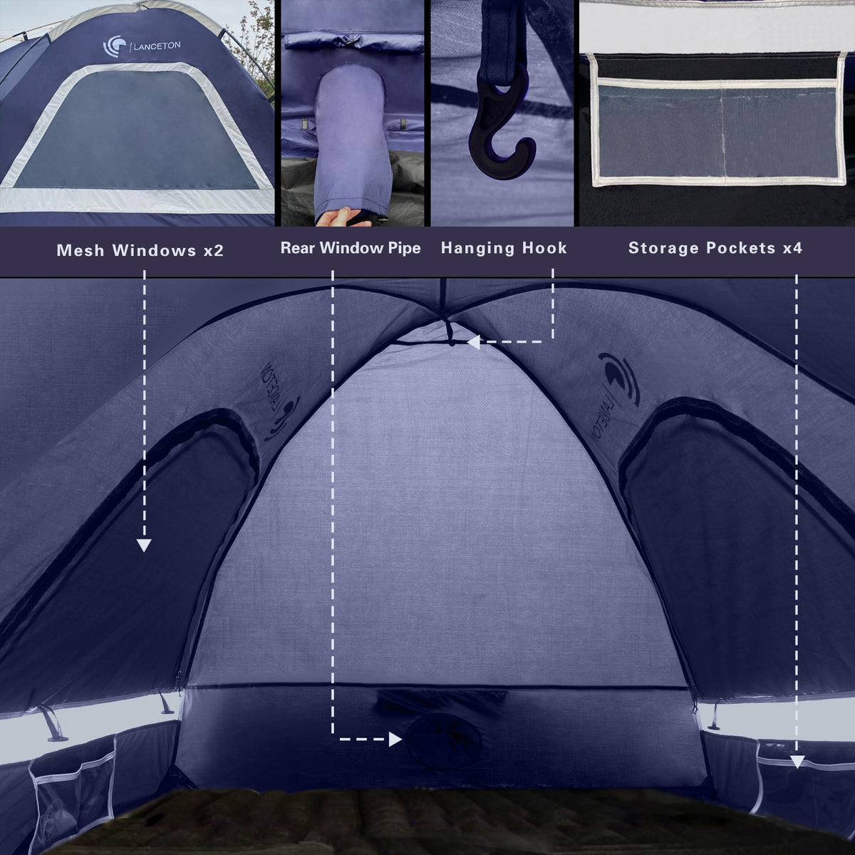 Lanceton Pickup Truck Tent for 5.5-6.5 ft Beds