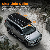 Naturnest Rooftop Tent Hard Shell, Great View and Ventilation Tent for 2 Person Camping, Waterproof Uv-Resistant Blackout Privacy 4 Season Tent for Truck, Jeep, SUV, Van, Trailer - Orion 1