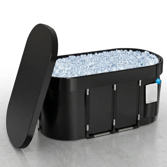 Cold Plunge Tub - 140+ Gallon Ice Plunge for Athletes & Adults, Recovery & Inflammation Relief, Ice Bath Tub with Water & Filter Treatments, XXL Oval Size — Studio Shot
