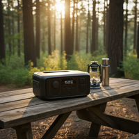 Portable Power Station Built for Outdoor Adventures, 245Wh LiFePO4 Battery, 300W Output, 60W Solar Panel